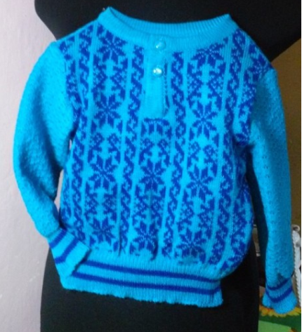 Детский пуловер с жаккардом