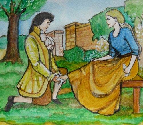 Принц и Золушка - сюжетная картина М. Киселёвой 